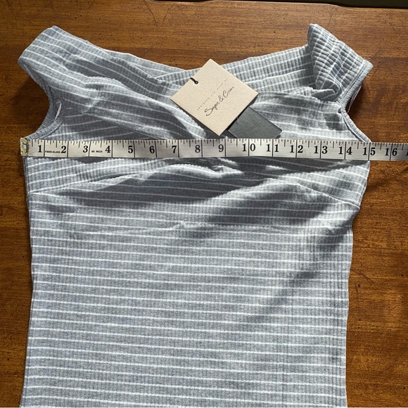 Sugar & Cream NWT Y2K Sweater Ribbed Knit Off Shoulder Bodycon Mini Dress - Picture 9 of 10